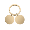 Double Round Pet Keyring—Customize with Two Pets' Photos and Names