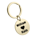 Personalised Couples Photo Round Keyring—Add Your Picture and Text