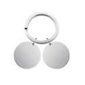Double Round Couples Keyring—Customise it with your Photos and Names