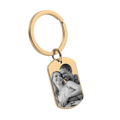 Personalised Dog Tag Keyring – Front Image &...