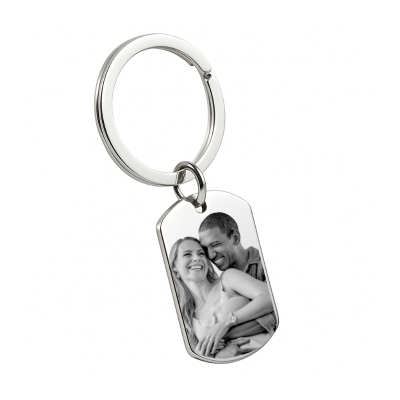 Personalised Dog Tag Keyring – Front Image &...