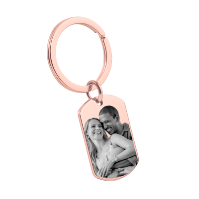 Personalised Dog Tag Keyring – Front Image &...
